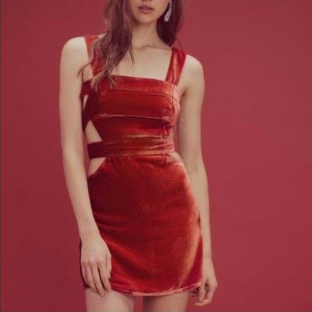 For Love & Lemons 
Kate Overall Dress - Rust